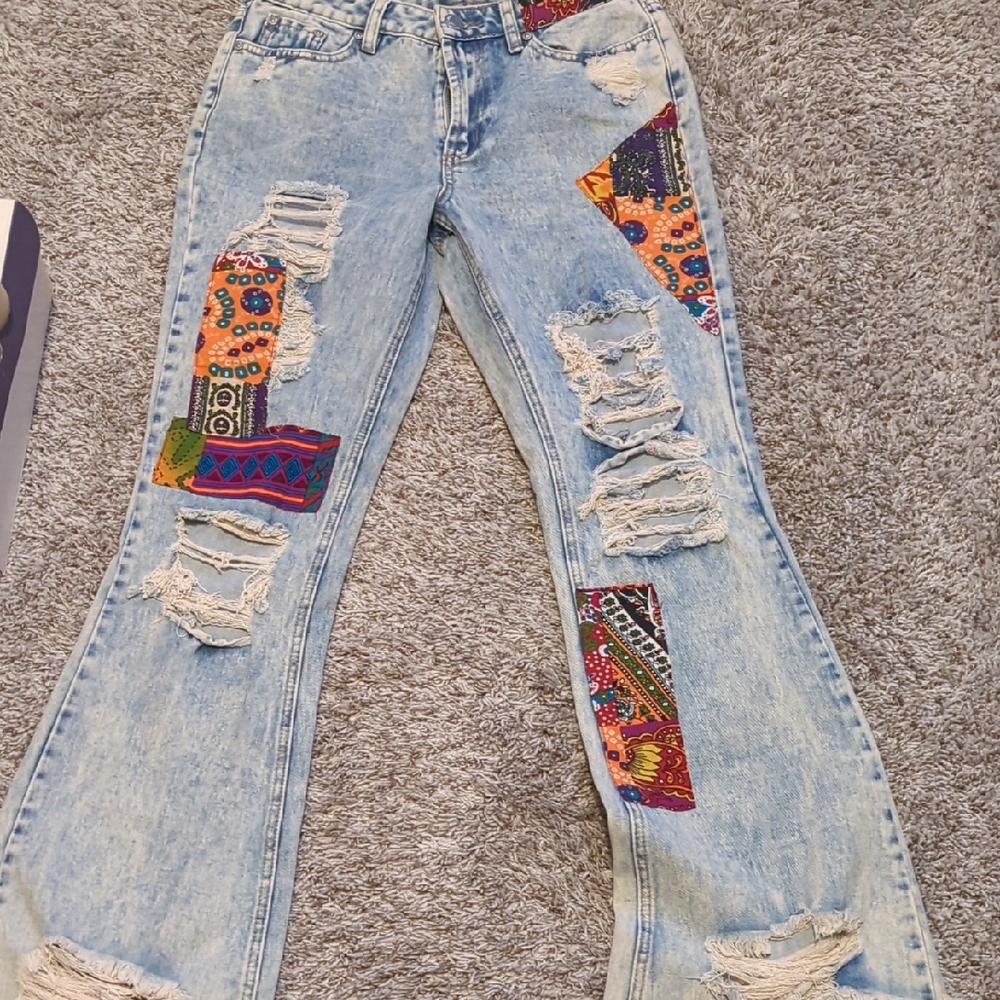 Almost Famous Vintage Patchwork Jeans